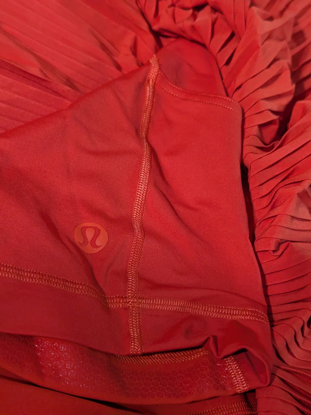lululemon athletica Red Pleated Skater Skirt